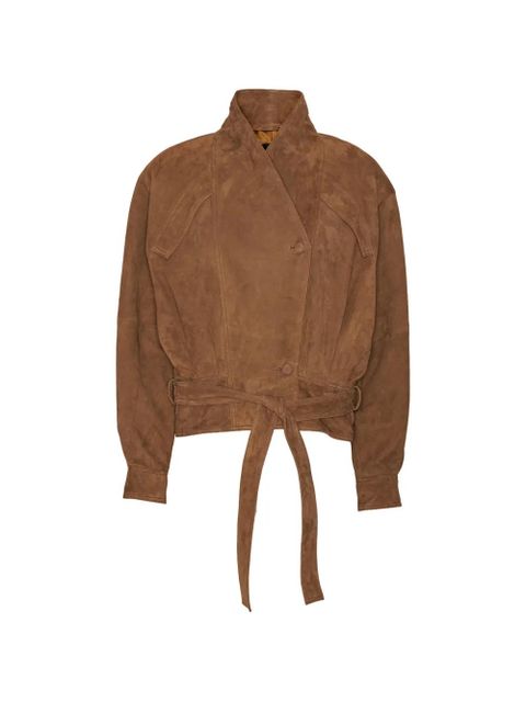 ROTATE BIRGER CHRISTENSEN suede jacket - Brown - zdjęcie produktu nr 1