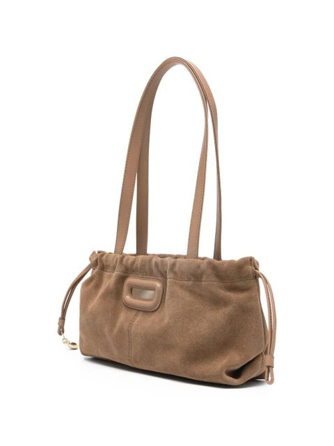 Maje heart-charm shoulder bag - Brown