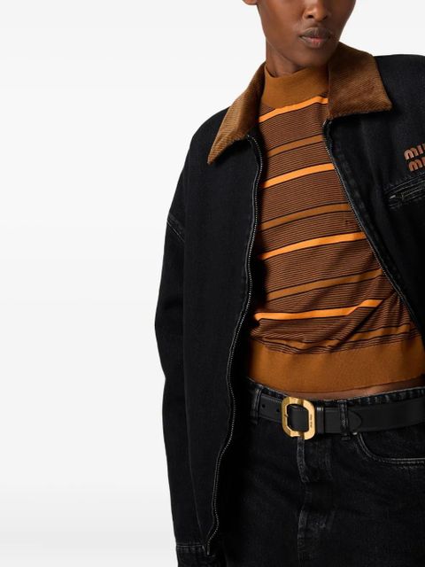 Miu Miu black denim blouson jacket