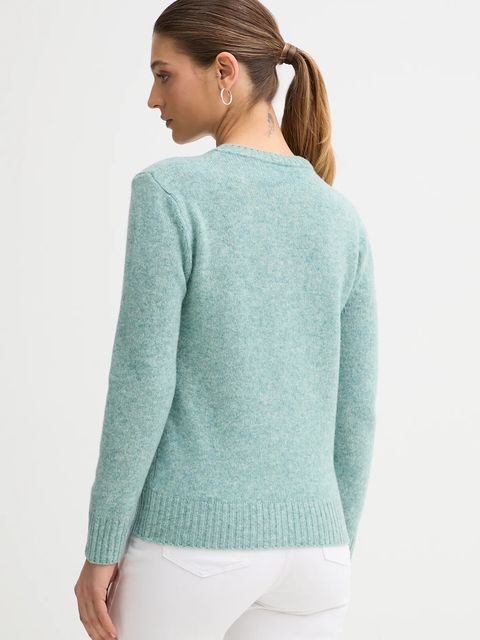 United Colors of Benetton sweter wełniany damski kolor turkusowy lekki - zdjęcie produktu nr 2