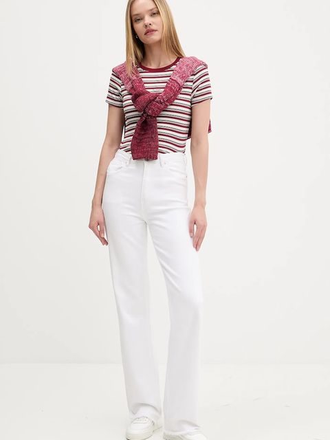 Guess Jeans t-shirt damski kolor bordowy W5BP52 KA0H1 - zdjęcie produktu nr 2