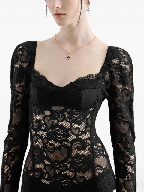 Dolce & Gabbana laced maxi dress - Black