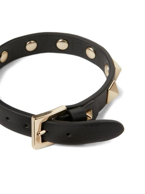 Valentino Garavani Rockstud leather bracelet - Black