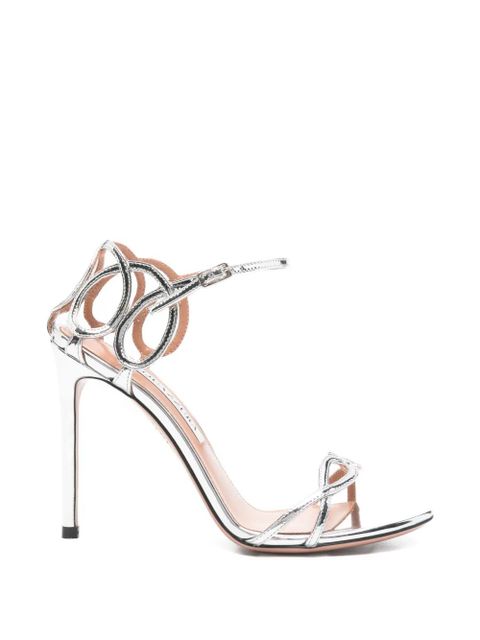 Aquazzura Hula cutout-strap sandals - Silver - zdjęcie produktu nr 1