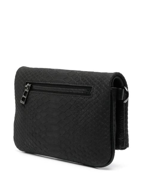 Zadig&Voltaire small crocodile-embossed crossbody bag - Black