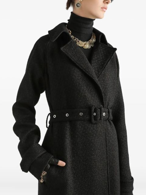 Dolce & Gabbana DNA tweed trench coat - Black