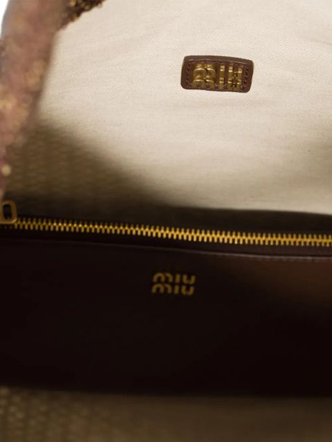 Miu Miu Ivy sequin mesh bag - Brown