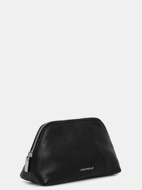 Coccinelle kosmetyczka skórzana kolor czarny E5.TMF.25.01.01
