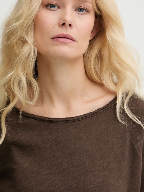 American Vintage longsleeve bawełniany T-SHIRT ML COL BATEAU