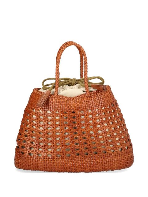 DRAGON DIFFUSION Santa Cano Tan woven shoulder bag - Brown - zdjęcie produktu nr 1