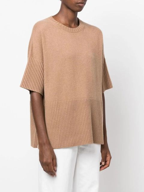 Max Mara knitted cashmere top - Neutrals