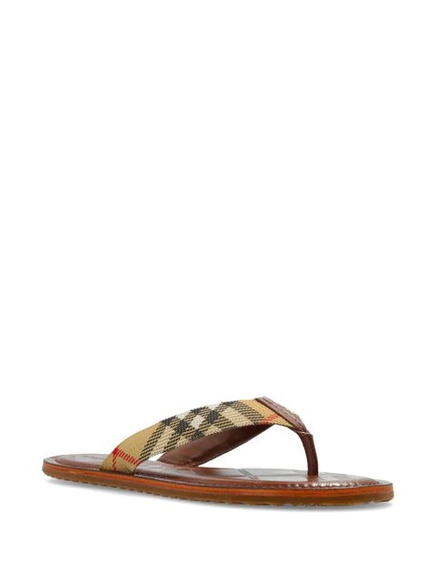 Burberry check-pattern sandals - Neutrals - zdjęcie produktu nr 2