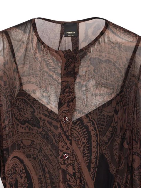 PINKO button-front maxi dress - Brown