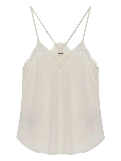 Zadig&Voltaire lace-trimmed tank top - Neutrals - zdjęcie produktu nr 1