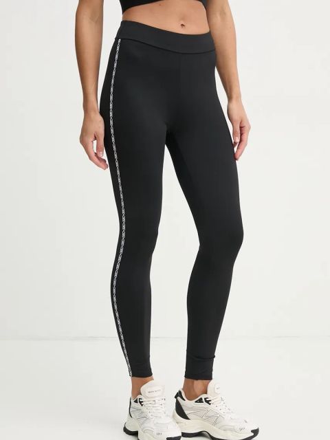 MICHAEL Michael Kors legginsy damskie kolor czarny z aplikacją MR530PK1RE