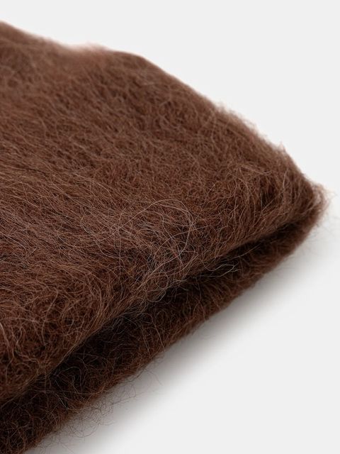 Answear.LAB czapka kaszmirowa kolor brązowy