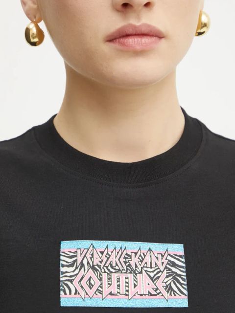 Versace Jeans Couture t-shirt damski kolor czarny 78HAHC09 CJ02C