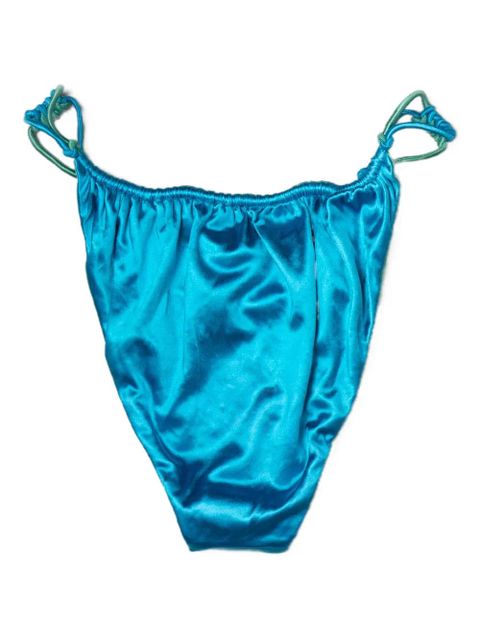 Isa Boulder Swinger two-tone satin bikini bottom - Blue - zdjęcie produktu nr 2