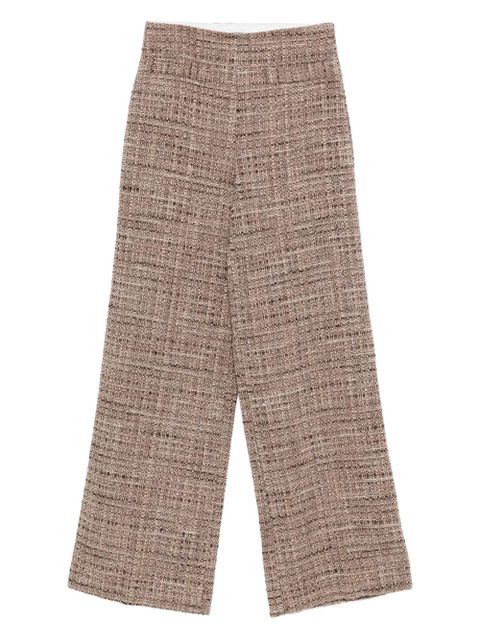 SANDRO tweed wide-leg trousers - Brown - zdjęcie produktu nr 1