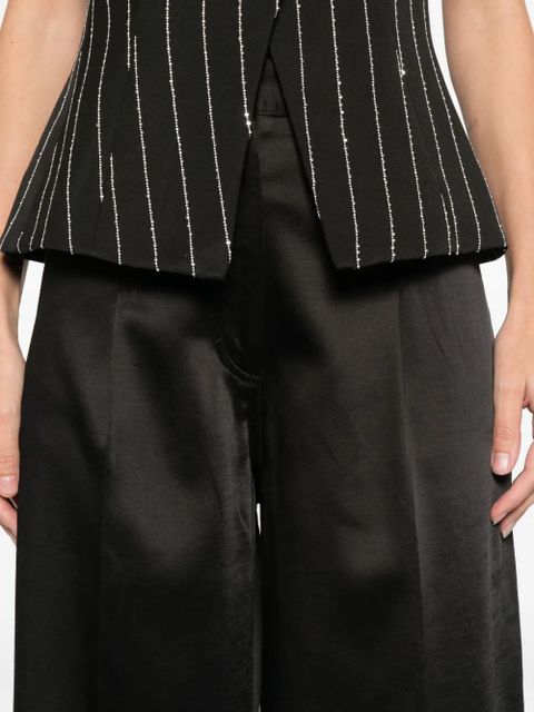 SANDRO satin trousers - Black