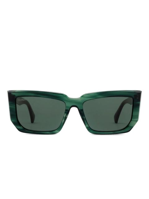 Max Mara Eyewear MM0126 striped geometric sunglasses - Green - zdjęcie produktu nr 1