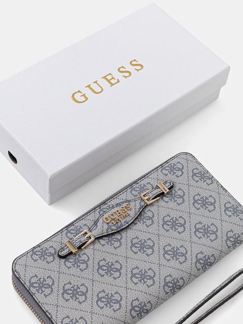 Guess portfel KATYA damski kolor niebieski SWSG96 52146