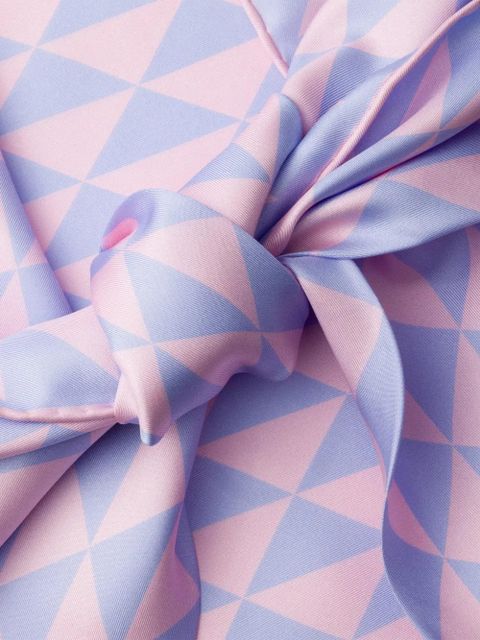 Prada printed silk twill halter top - Pink - zdjęcie produktu nr 2