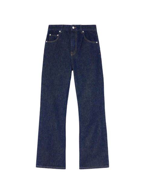 GANNI Betzy cropped flared jeans - Blue - zdjęcie produktu nr 1