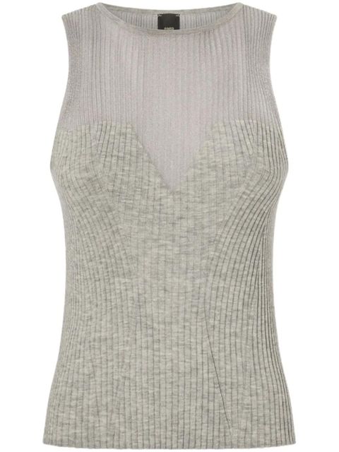 PINKO ribbed top - Grey - zdjęcie produktu nr 1