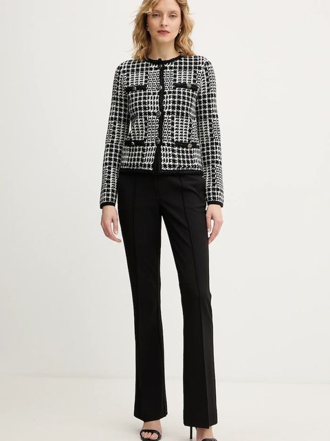 Twinset marynarka z dodatkiem wełny kolor biały jednorzędowa gładka 252TT3040 - zdjęcie produktu nr 2