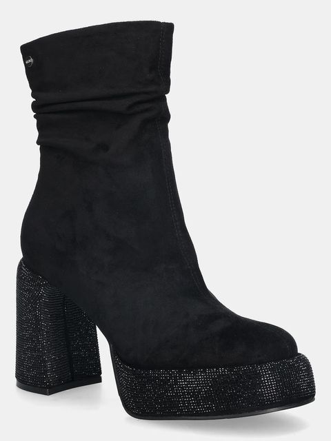 GOE botki damskie kolor czarny na słupku SS2N4202 BLACK - zdjęcie produktu nr 1