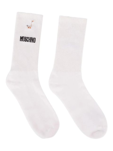 Moschino embroidered socks - White - zdjęcie produktu nr 2