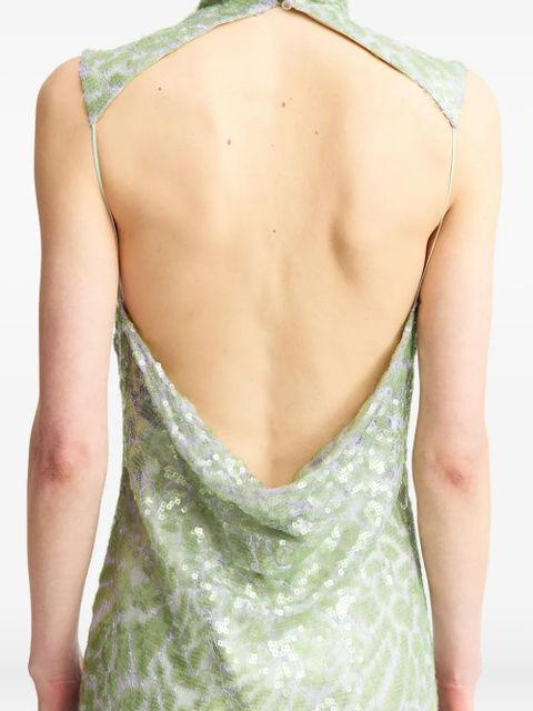 16Arlington Zegli lace sequinned gown - Green