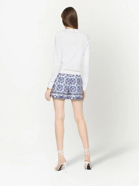 Dolce & Gabbana button-up silk cardigan - White