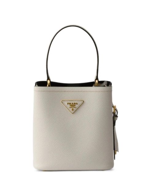 Prada Panier mini Saffiano leather bag - Grey - zdjęcie produktu nr 1