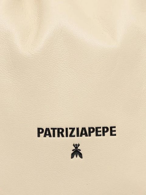 Patrizia Pepe torebka skórzana kolor beżowy 8B0251 L147