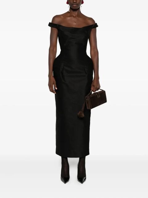 Magda Butrym silk midi dress - Black
