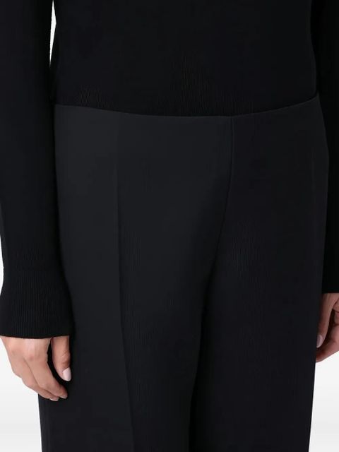 The Row straight-leg wool-silk trousers - Black