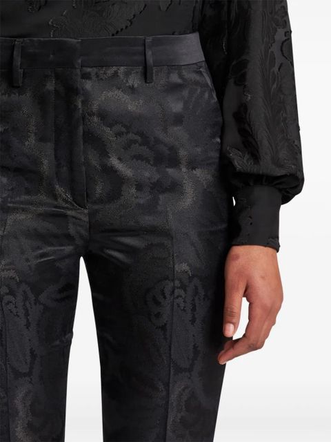 ETRO jacquard tapered trousers - Black