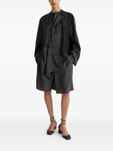 LEMAIRE pleated asymmetrical blouse - Grey