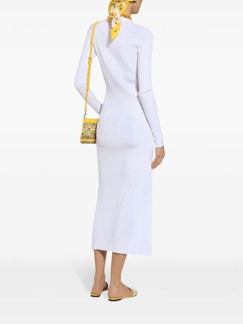 Dolce & Gabbana ribbed-knit long cardigan - White