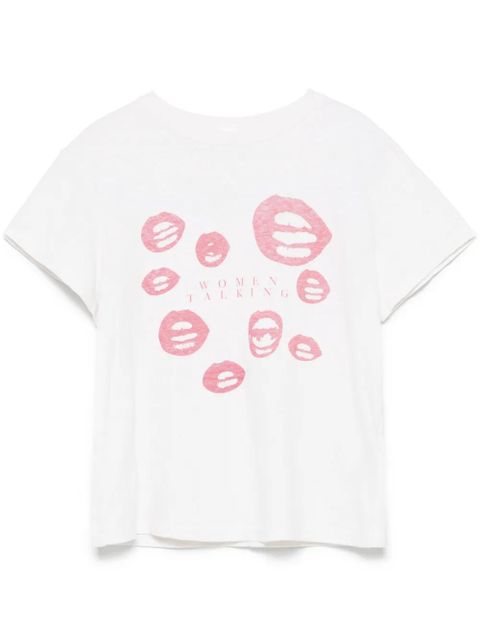 RE/DONE Women Talking T-shirt - White - zdjęcie produktu nr 1