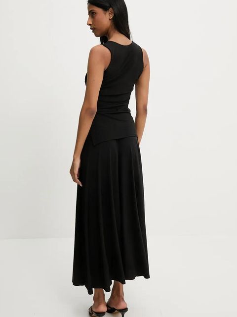 Answear.LAB bluzka i spódnica damski kolor czarny