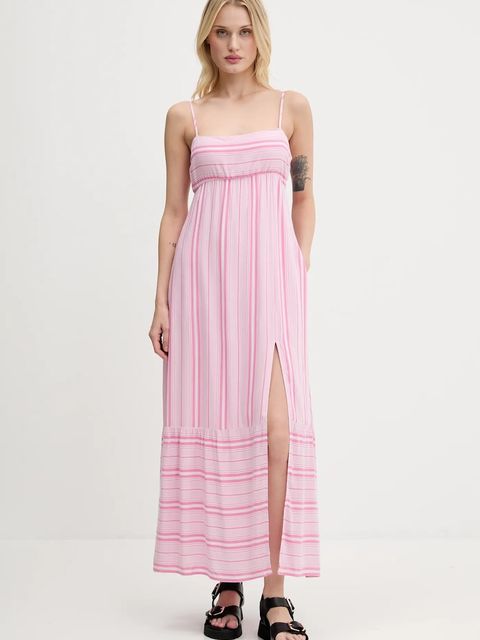 Hollister Co. sukienka kolor różowy maxi rozkloszowana KI359-5166 - zdjęcie produktu nr 1