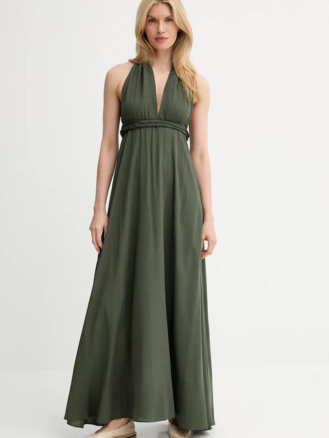 Answear.LAB sukienka kolor zielony maxi rozkloszowana - zdjęcie produktu nr 1