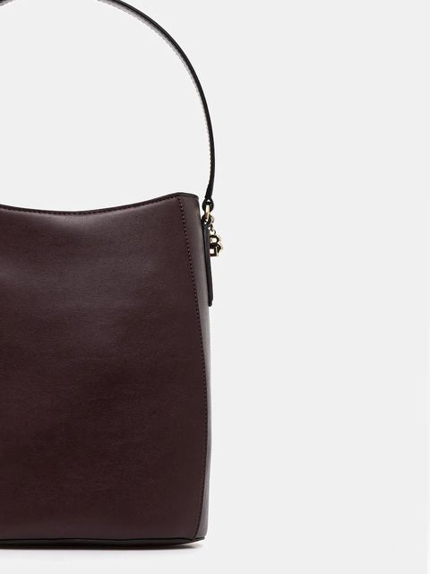 BOSS torebka skórzana kolor fioletowy 50552149