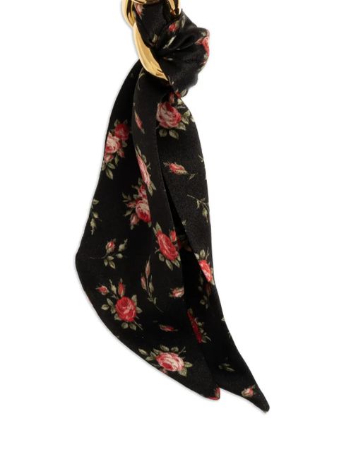 Dolce & Gabbana floral-print keyring - Gold