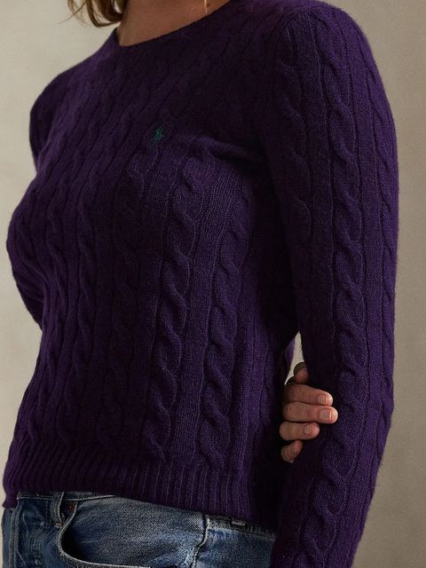 Polo Ralph Lauren sweter damski kolor fioletowy lekki 211971865 - zdjęcie produktu nr 2