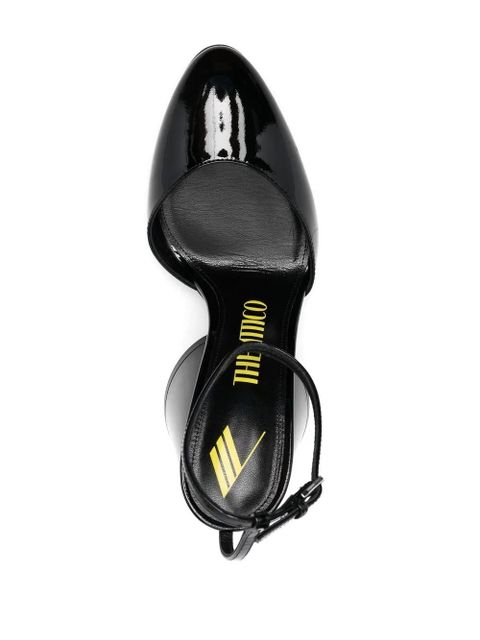 The Attico pointed-toe leather pumps - Black