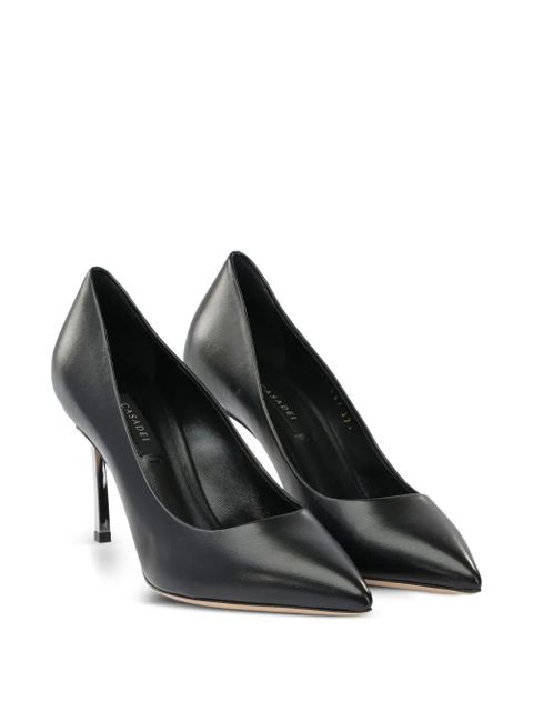 Casadei leather heeled pumps - Black